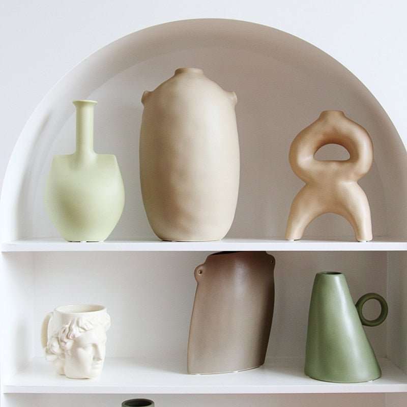 Hom & Ember – Elegant Morandi - Tinted Ceramic Vase - Hom & Ember