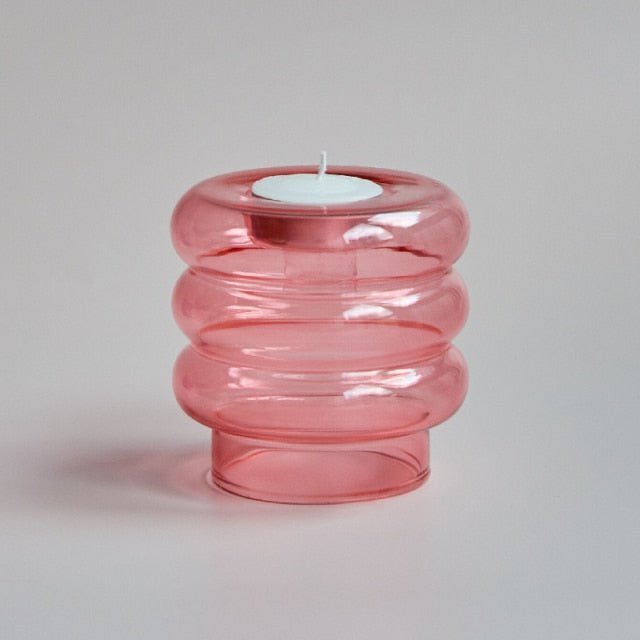 Hom & Ember – Elegant Multifunctional Glass Candle Holder Centrepiece for a Stylish Atmosphere - Hom & Ember