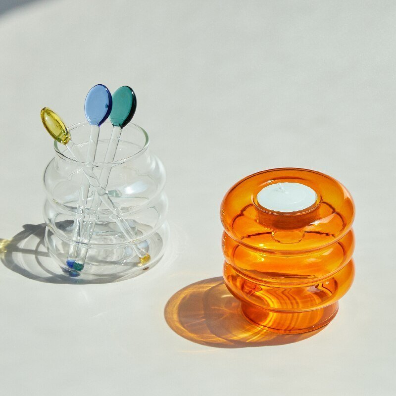 Hom & Ember – Elegant Multifunctional Glass Candle Holder Centrepiece for a Stylish Atmosphere - Hom & Ember
