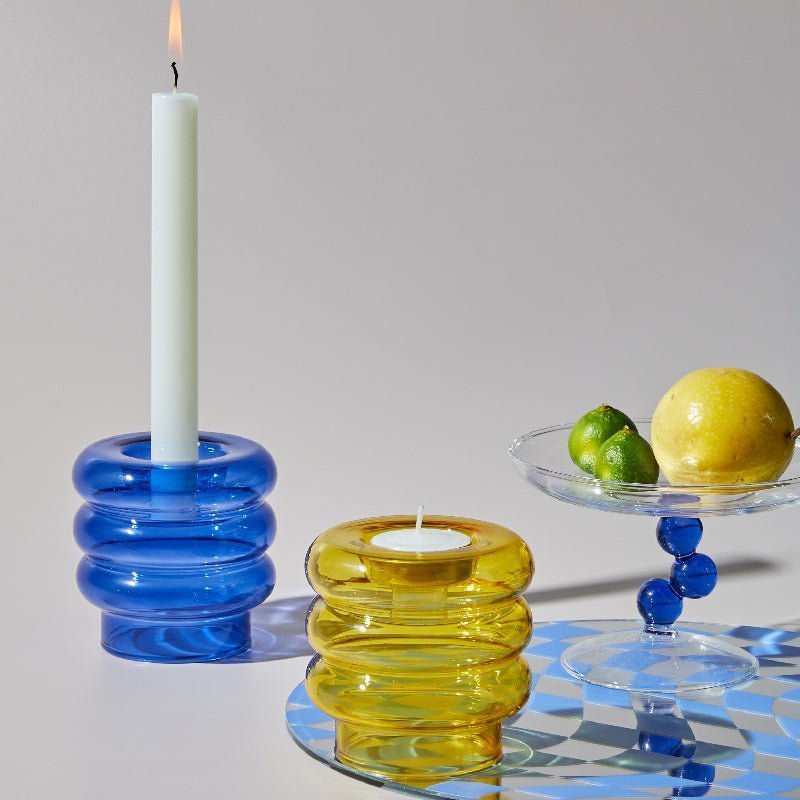 Hom & Ember – Elegant Multifunctional Glass Candle Holder Centrepiece for a Stylish Atmosphere - Hom & Ember