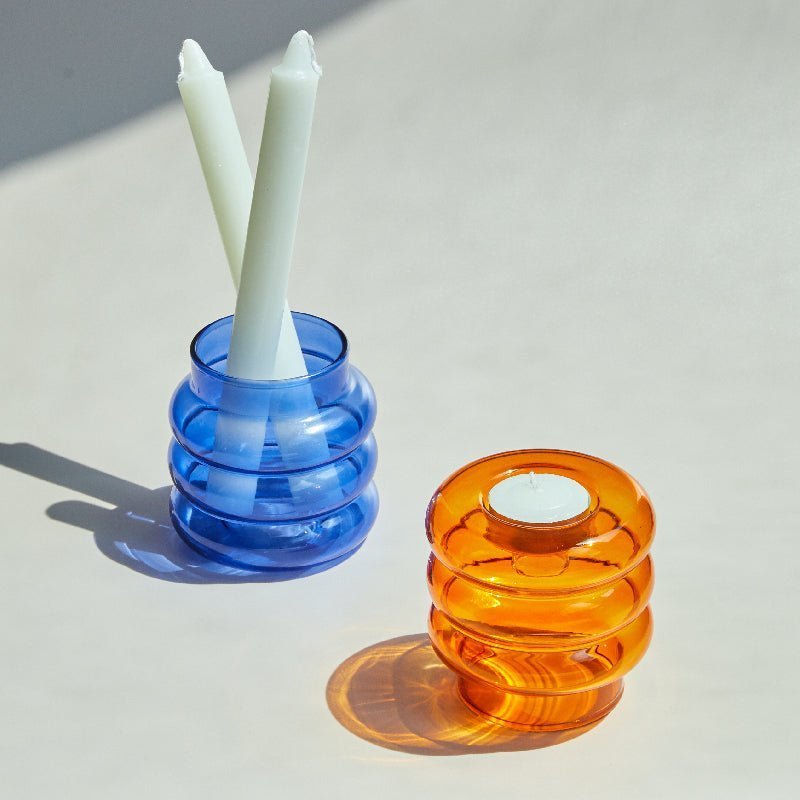 Hom & Ember – Elegant Multifunctional Glass Candle Holder Centrepiece for a Stylish Atmosphere - Hom & Ember