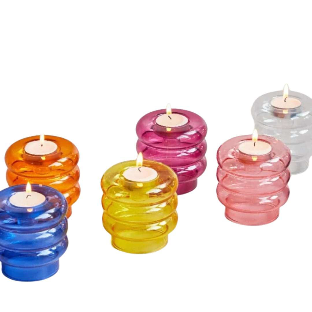 Hom & Ember – Elegant Multifunctional Glass Candle Holder Centrepiece for a Stylish Atmosphere - Hom & Ember