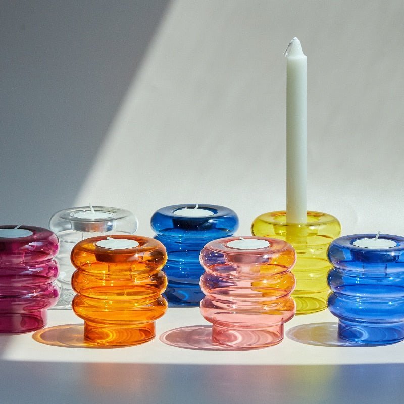 Hom & Ember – Elegant Multifunctional Glass Candle Holder Centrepiece for a Stylish Atmosphere - Hom & Ember