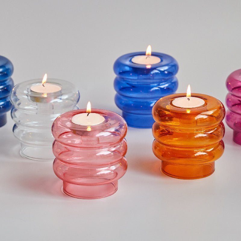 Hom & Ember – Elegant Multifunctional Glass Candle Holder Centrepiece for a Stylish Atmosphere - Hom & Ember