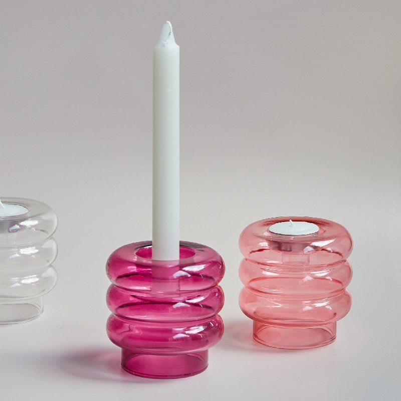 Hom & Ember – Elegant Multifunctional Glass Candle Holder Centrepiece for a Stylish Atmosphere - Hom & Ember
