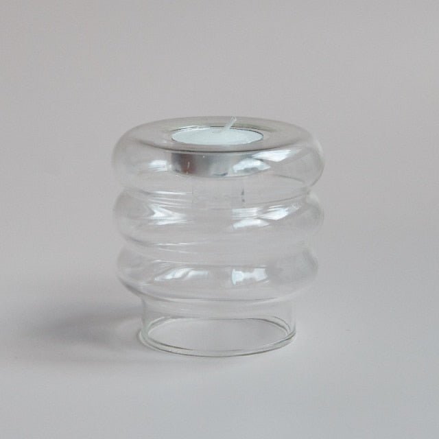 Hom & Ember – Elegant Multifunctional Glass Candle Holder Centrepiece for a Stylish Atmosphere - Hom & Ember