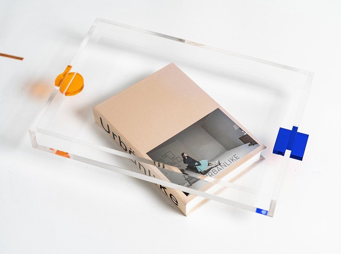 Hom & Ember – Elegant Neon Acrylic Decorative Serving Tray for a Chic Display with Timeless Functionality - Hom & Ember