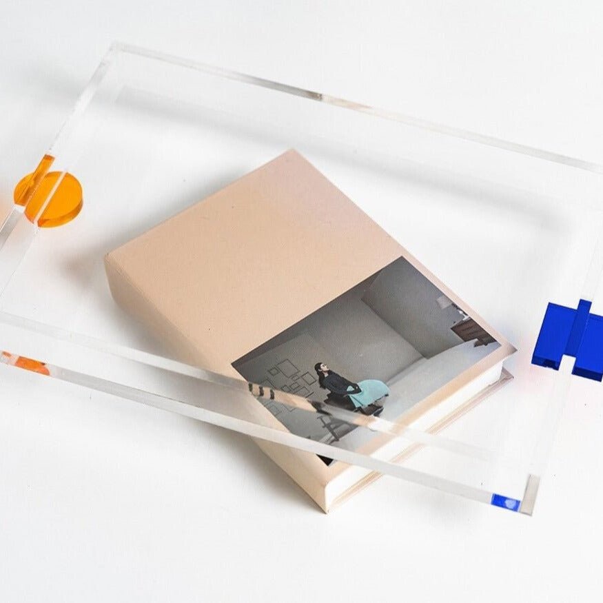 Hom & Ember – Elegant Neon Acrylic Decorative Serving Tray for a Chic Display with Timeless Functionality - Hom & Ember