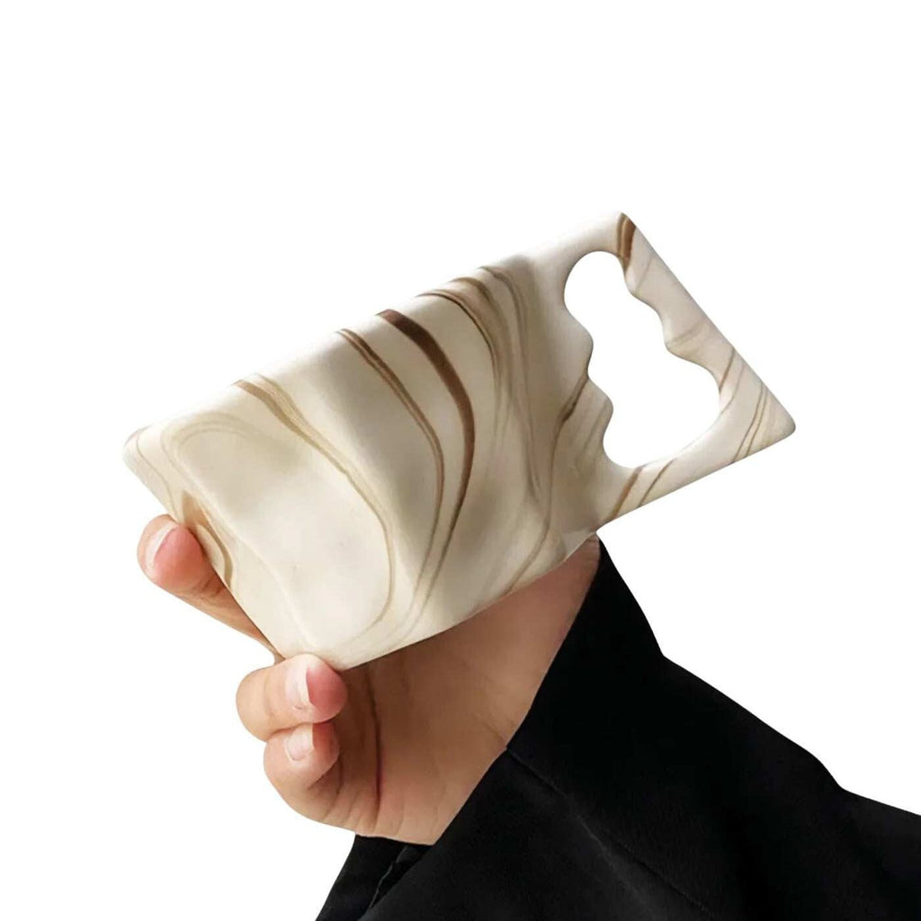 Hom & Ember – Elegant Octagonal Ceramic Mug in Soft Pastel Hues for a Stylish Kitchen Aesthetics - Hom & Ember