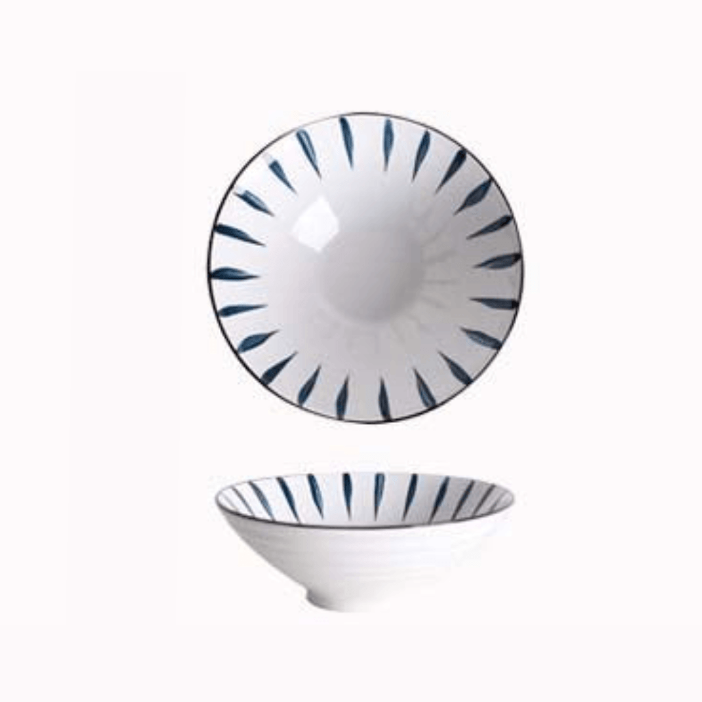 Hom & Ember – Elegant Patterned Ceramic Bowl Set in Navy for a Stylish Touch - Hom & Ember