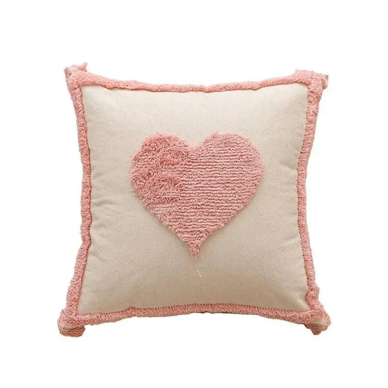 Hom & Ember – Elegant Pink Geometric Cushion Cover for Stylish Interiors with Timeless Charm - Hom & Ember