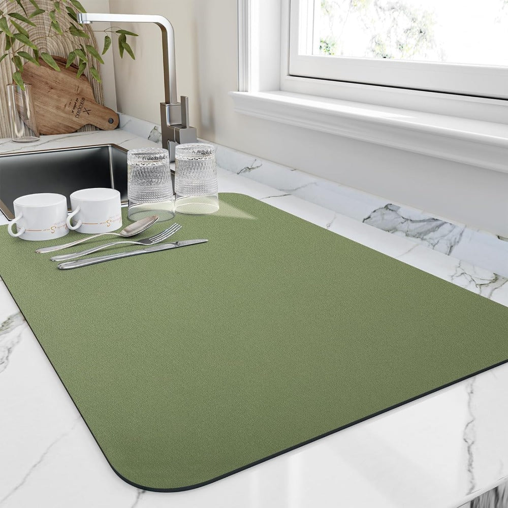 Hom & Ember – Elegant Quick - Drying Dish Mat for Effortless Kitchen Elegance - Hom & Ember