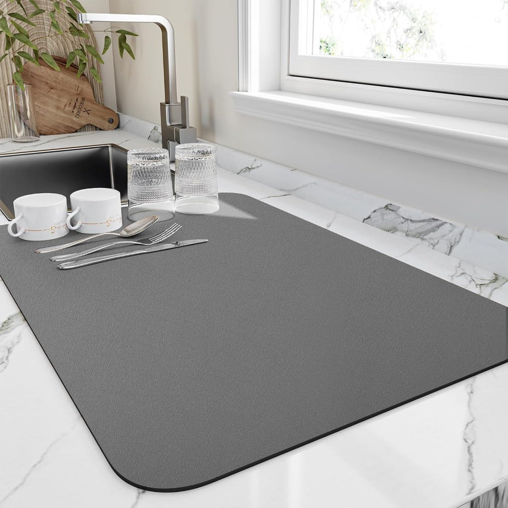 Hom & Ember – Elegant Quick - Drying Dish Mat for Effortless Kitchen Elegance - Hom & Ember