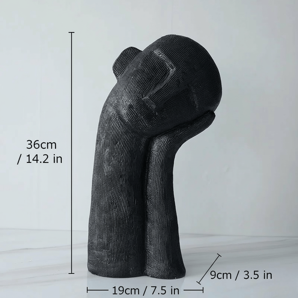 Hom & Ember – Elegant Resin Sculpture for Contemporary Spaces, Evoking Thoughtful Serenity - Hom & Ember