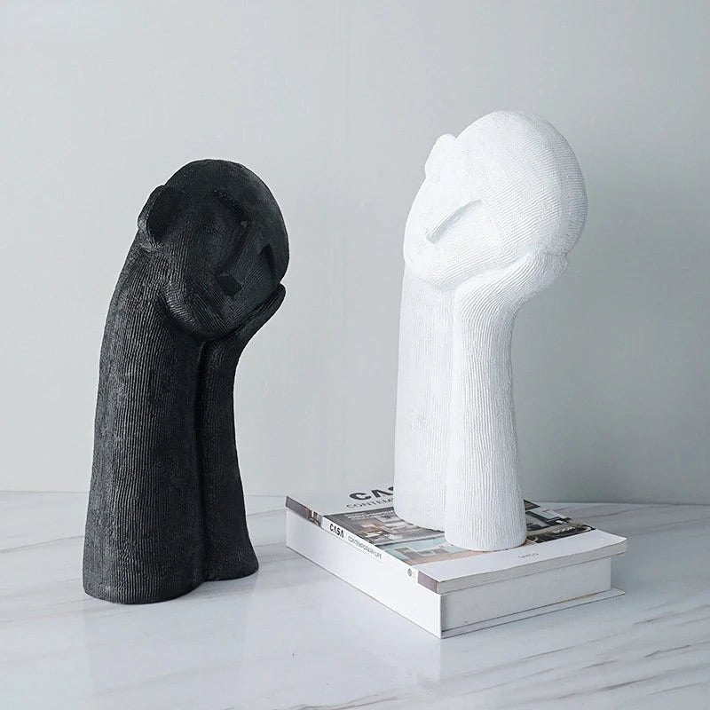 Hom & Ember – Elegant Resin Sculpture for Contemporary Spaces, Evoking Thoughtful Serenity - Hom & Ember