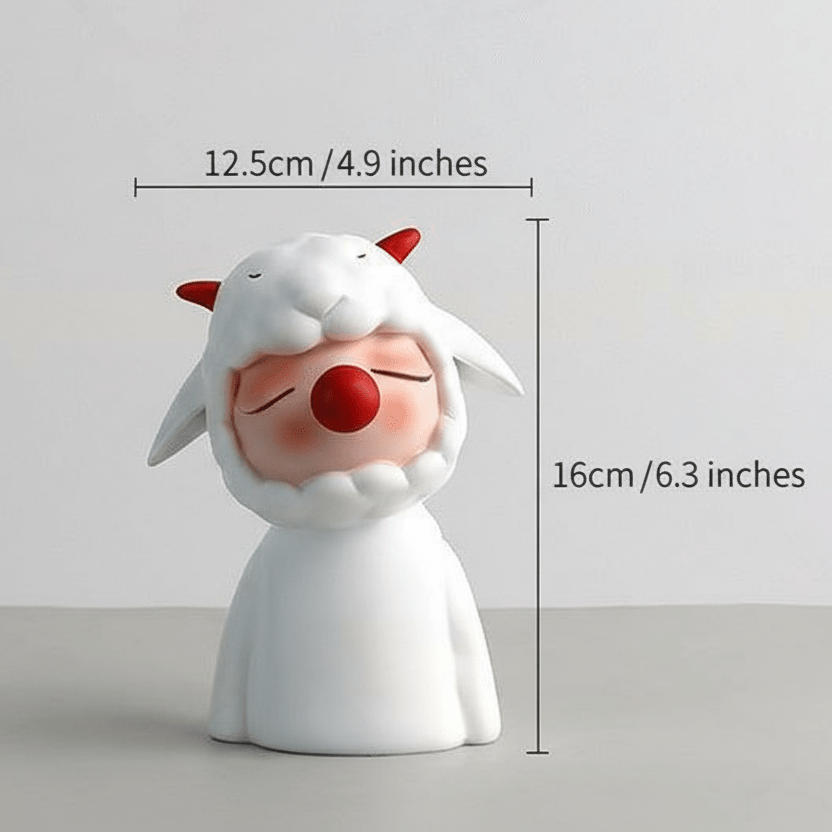 Hom & Ember – Elegant Resin Sheep Figurine for Contemporary Spaces with Timeless Charm - Hom & Ember