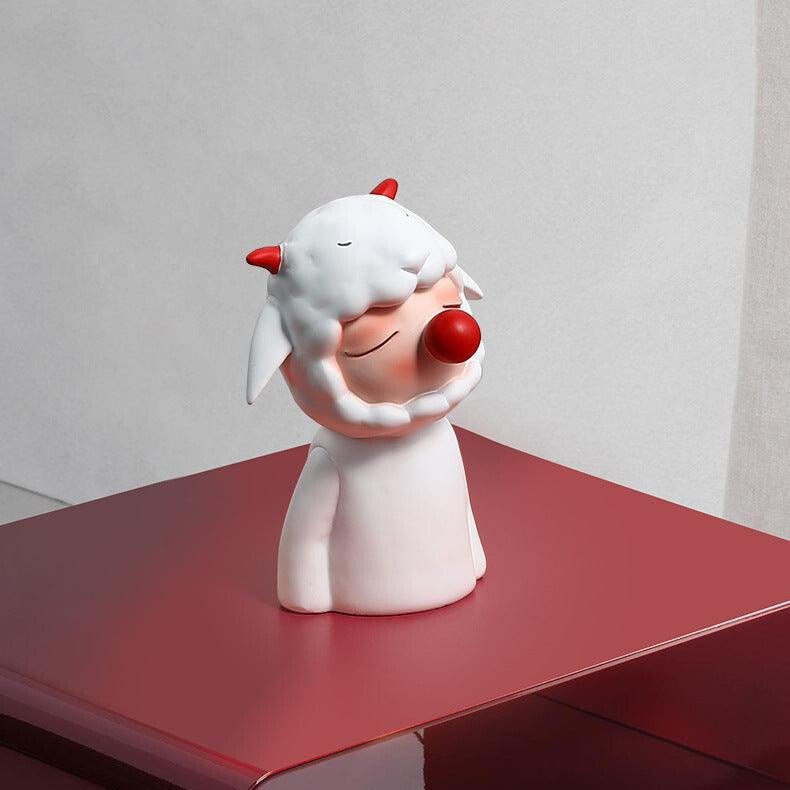 Hom & Ember – Elegant Resin Sheep Figurine for Contemporary Spaces with Timeless Charm - Hom & Ember