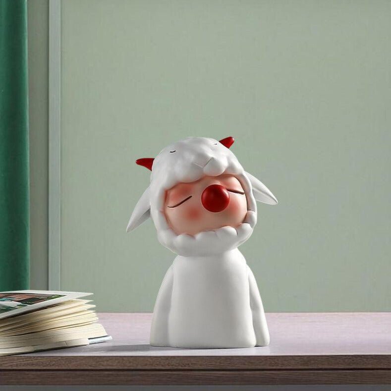 Hom & Ember – Elegant Resin Sheep Figurine for Contemporary Spaces with Timeless Charm - Hom & Ember