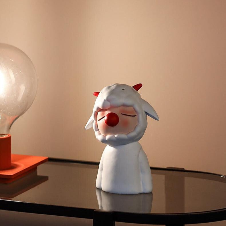 Hom & Ember – Elegant Resin Sheep Figurine for Contemporary Spaces with Timeless Charm - Hom & Ember