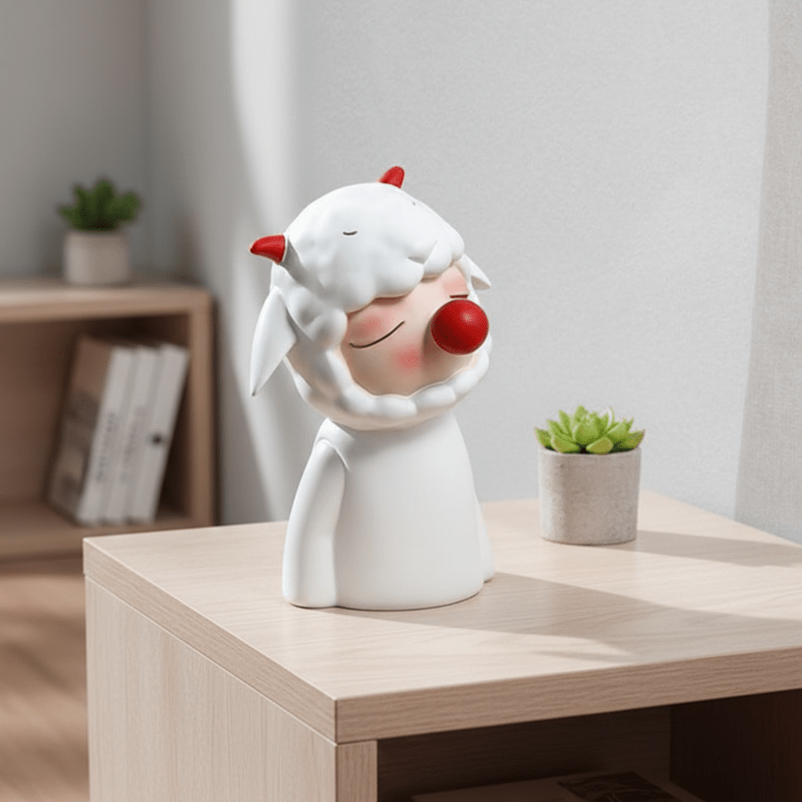 Hom & Ember – Elegant Resin Sheep Figurine for Contemporary Spaces with Timeless Charm - Hom & Ember