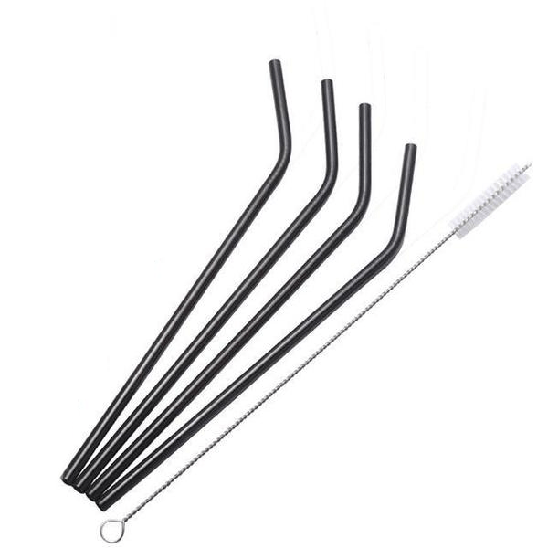 Hom & Ember – Elegant Reusable Stainless Steel Straws in Matte Finish for a Sophisticated Sip - Hom & Ember