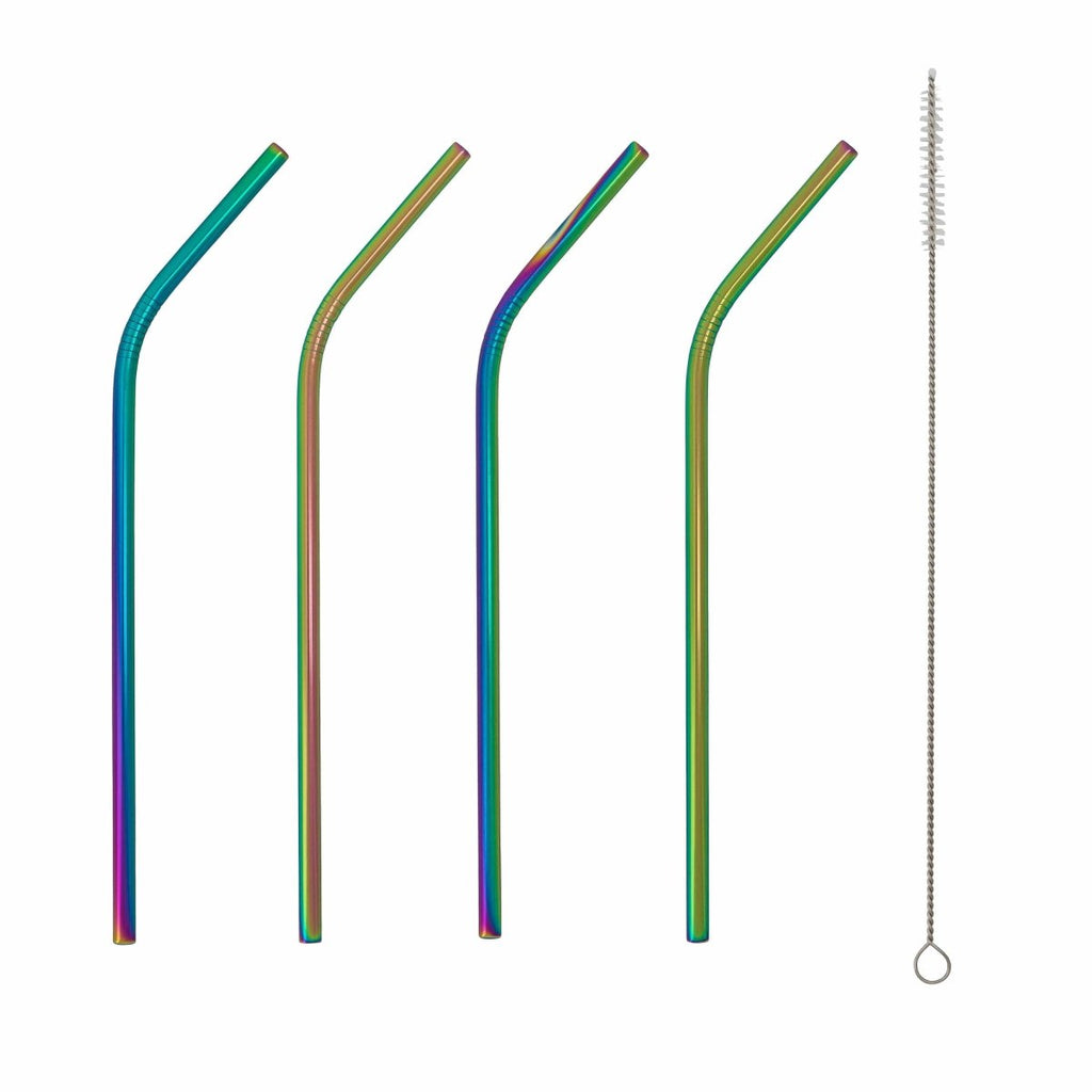 Hom & Ember – Elegant Reusable Stainless Steel Straws in Matte Finish for a Sophisticated Sip - Hom & Ember