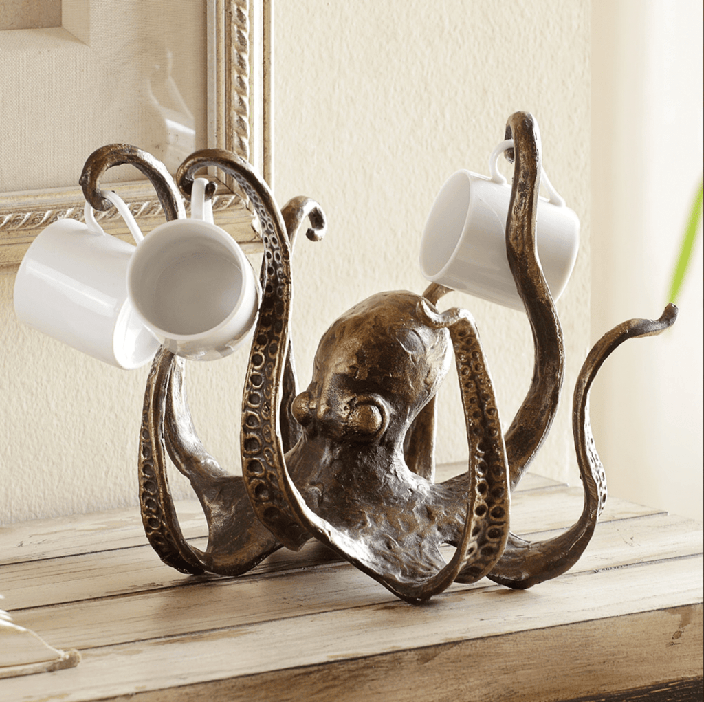 Hom & Ember – Elegant Rustic Octopus Multi - Functional Stand for a Stylish Coastal Ambience - Hom & Ember
