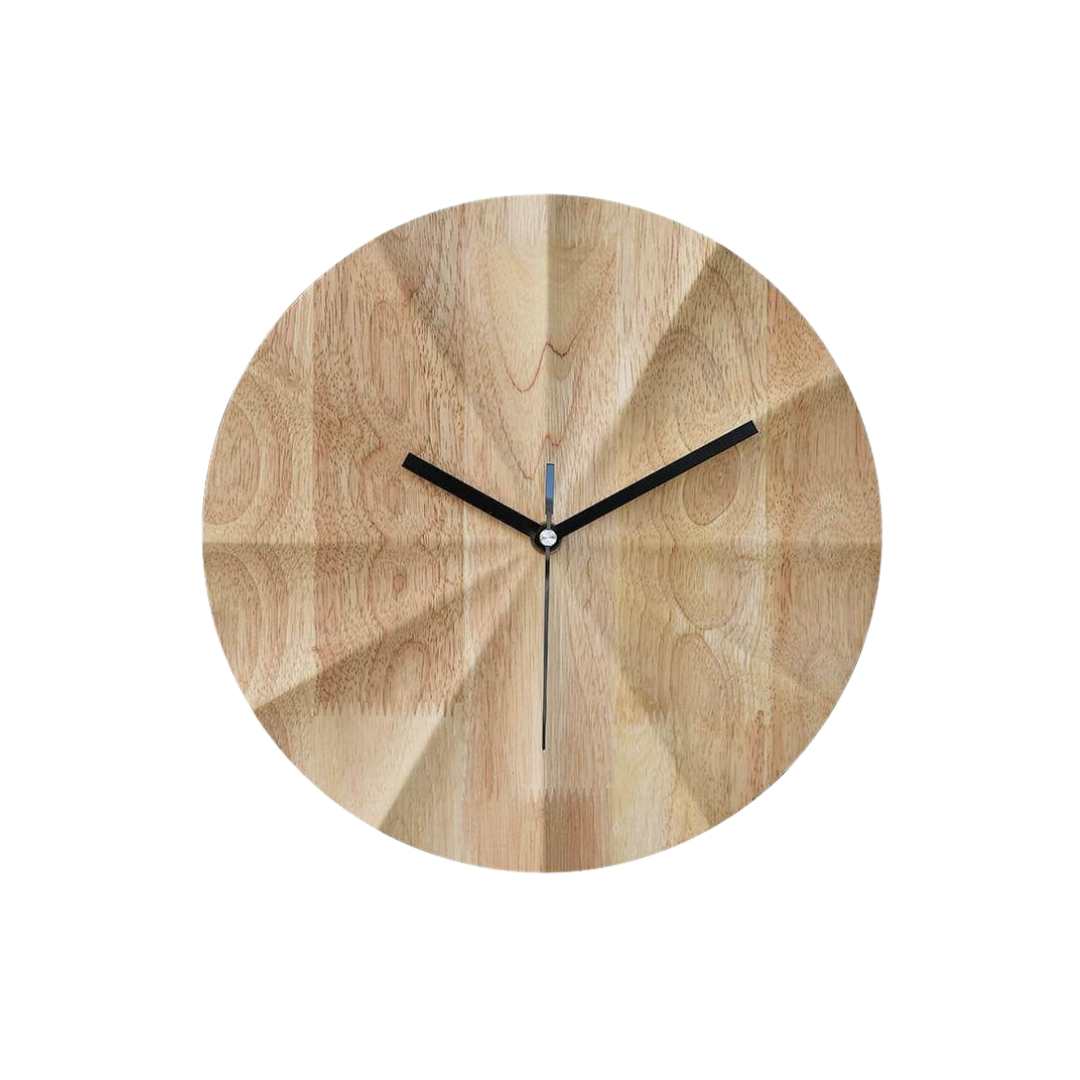Hom & Ember – Elegant Scandinavian Timber Wall Clock for a Serene Ambiance with Minimalist Charm - Hom & Ember