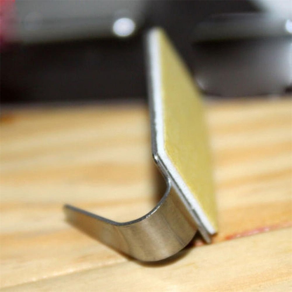 Hom & Ember – Elegant Self - Adhesive Stainless Steel Hooks for Organised Spaces and Sleek Modern Touch - Hom & Ember