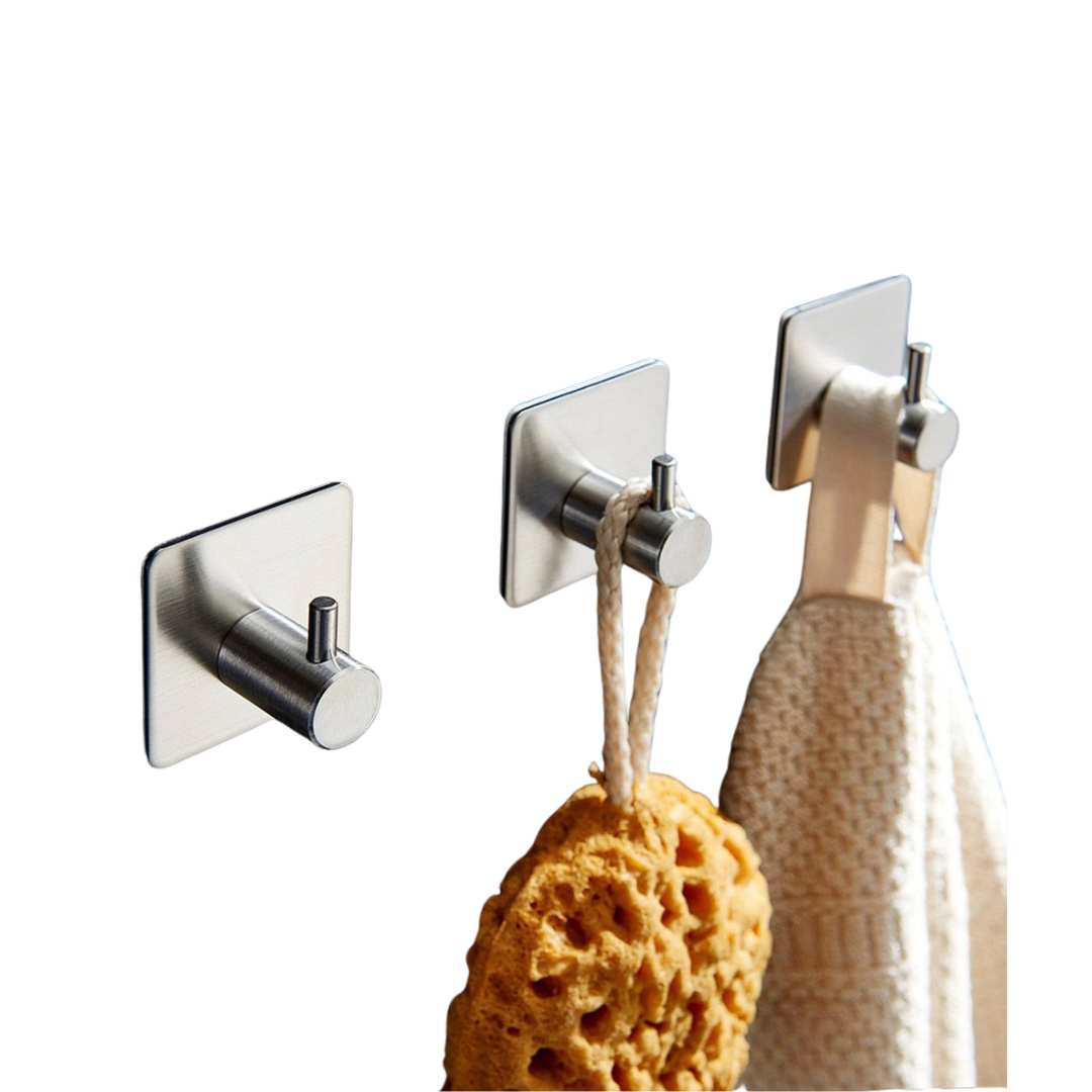 Hom & Ember – Elegant Set of 5 Stainless Steel Hooks for a Modern Touch - Hom & Ember