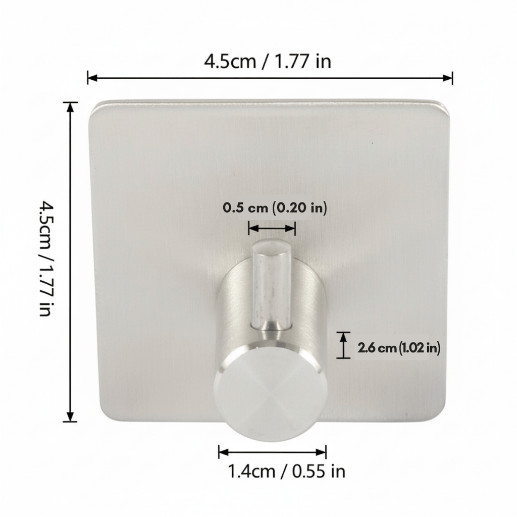 Hom & Ember – Elegant Set of 5 Stainless Steel Hooks for a Modern Touch - Hom & Ember