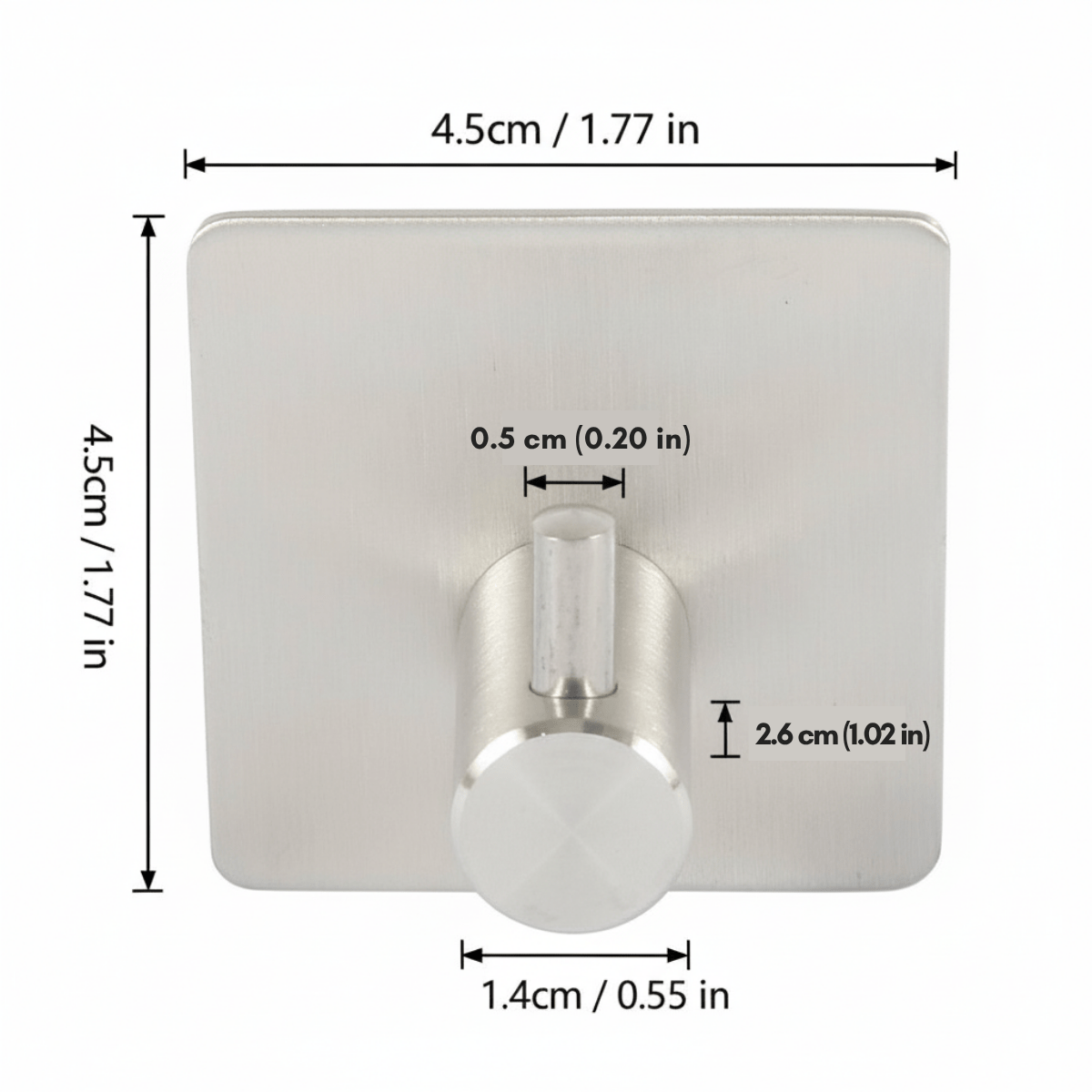 Hom & Ember – Elegant Set of 5 Stainless Steel Hooks for a Modern Touch - Hom & Ember