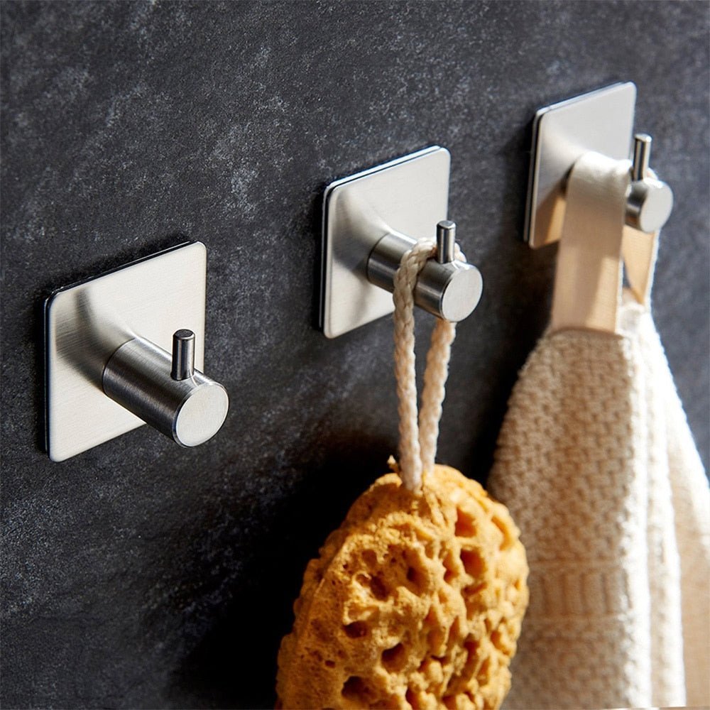 Hom & Ember – Elegant Set of 5 Stainless Steel Hooks for a Modern Touch - Hom & Ember