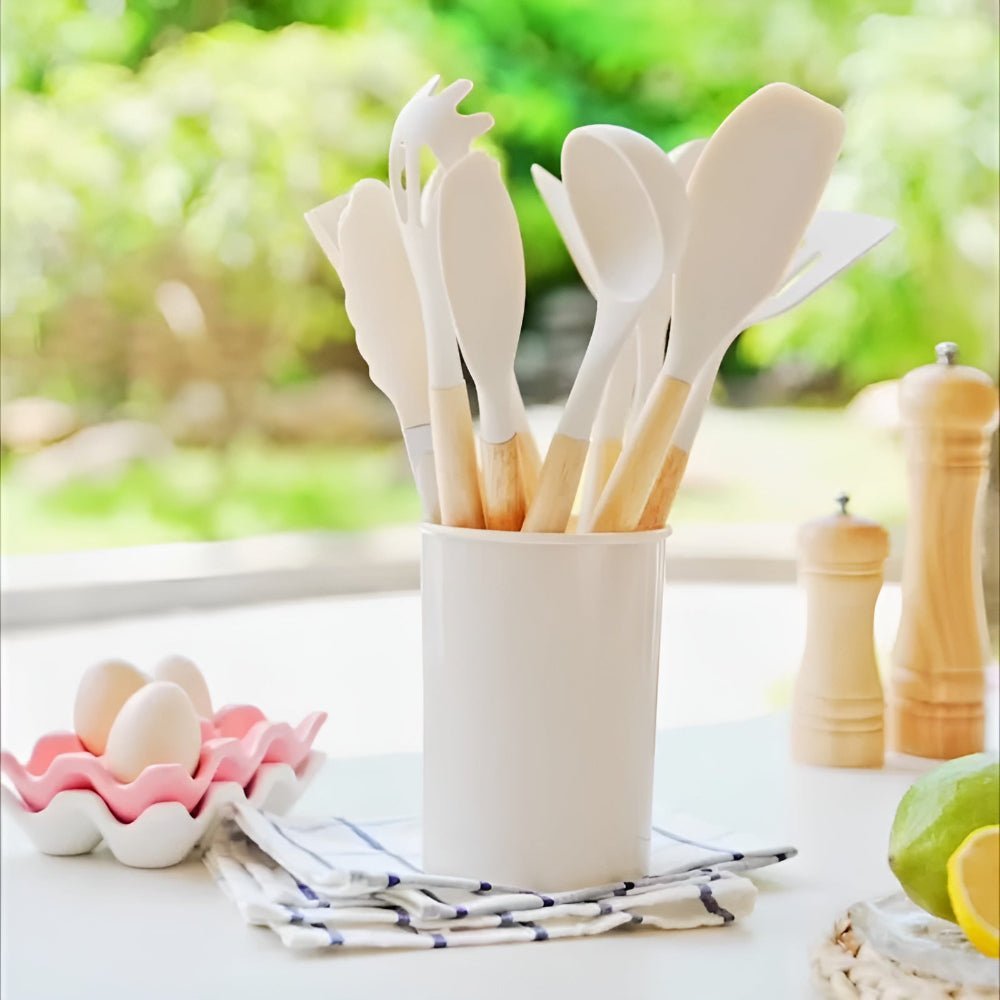 Hom & Ember – Elegant Silicone Utensil Set for Modern Kitchens for a Stylish Culinary Experience - Hom & Ember