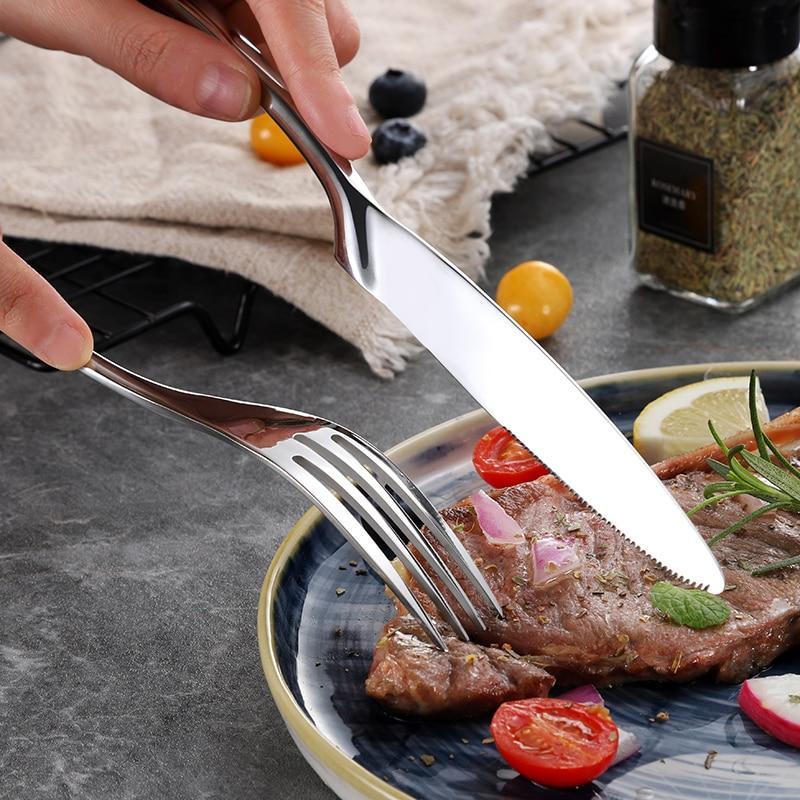 Hom & Ember – Elegant Silver Stainless Steel Cutlery Set for a Timeless Dining Experience - Hom & Ember