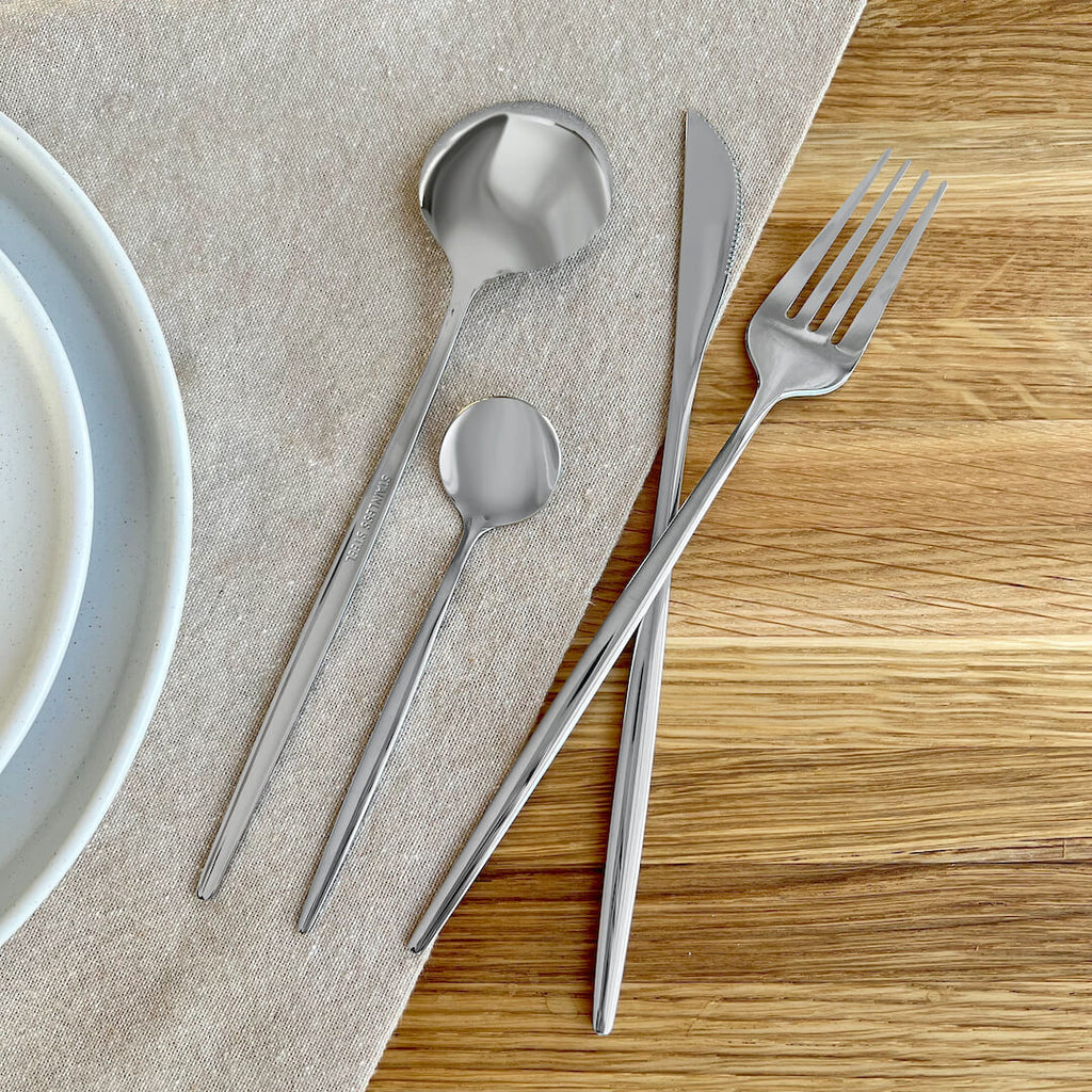 Hom & Ember – Elegant Stainless Steel Cutlery Ensemble for Sophisticated Dining and Table Setting with Timeless Charm - Hom & Ember