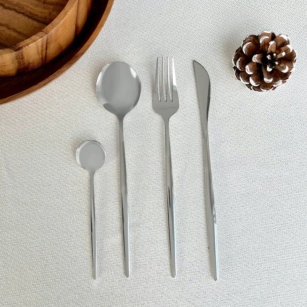 Hom & Ember – Elegant Stainless Steel Cutlery Ensemble for Sophisticated Dining and Table Setting with Timeless Charm - Hom & Ember