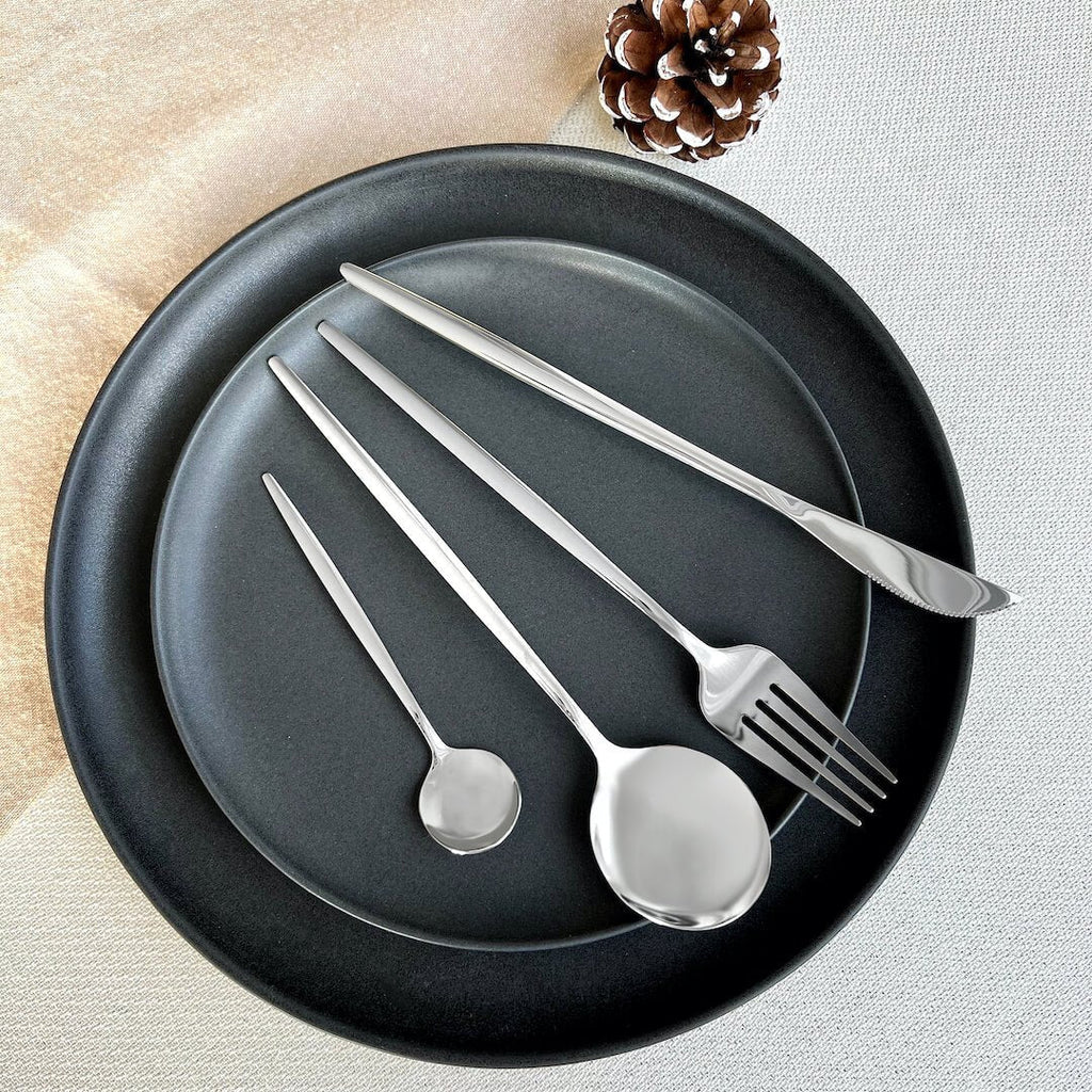 Hom & Ember – Elegant Stainless Steel Cutlery Ensemble for Sophisticated Dining and Table Setting with Timeless Charm - Hom & Ember
