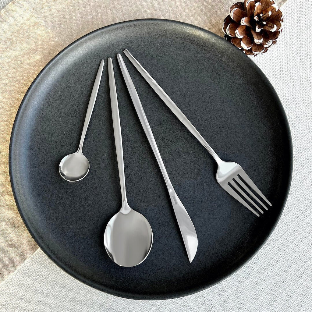 Hom & Ember – Elegant Stainless Steel Cutlery Ensemble for Sophisticated Dining and Table Setting with Timeless Charm - Hom & Ember
