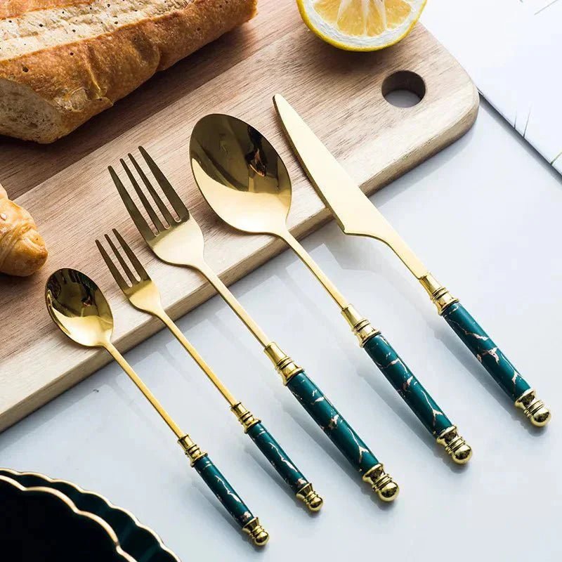 Hom & Ember – Elegant Stainless Steel Cutlery Set for a Refined Dining Experience - Hom & Ember