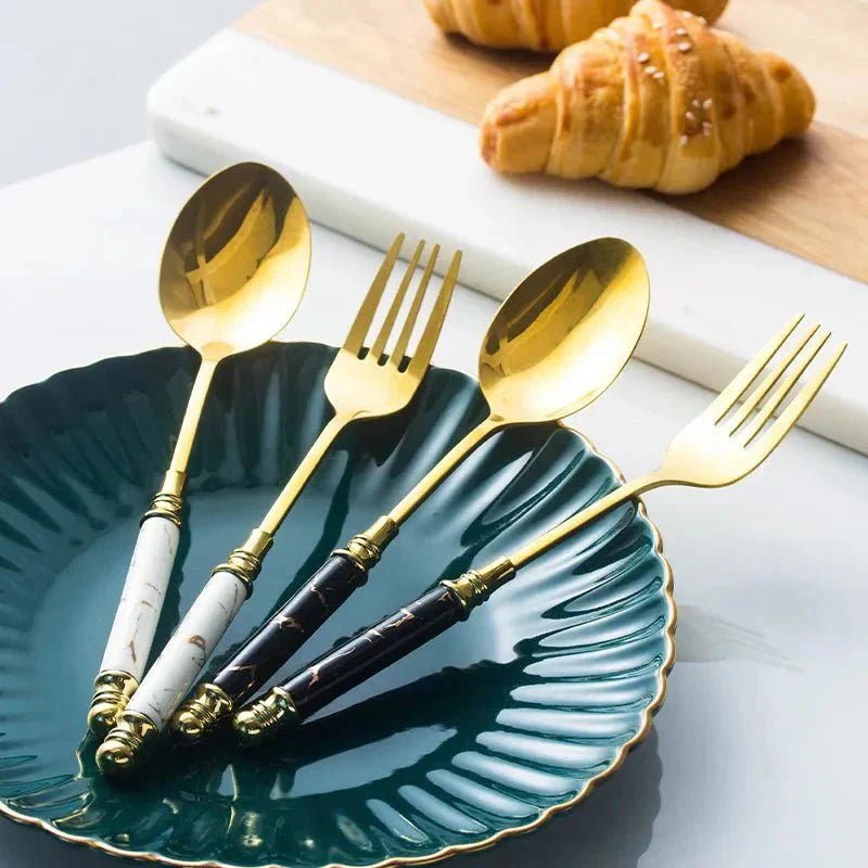 Hom & Ember – Elegant Stainless Steel Cutlery Set for a Refined Dining Experience - Hom & Ember