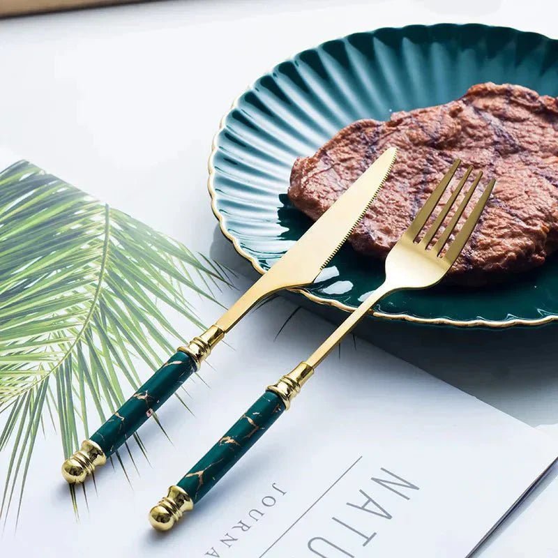 Hom & Ember – Elegant Stainless Steel Cutlery Set for a Refined Dining Experience - Hom & Ember