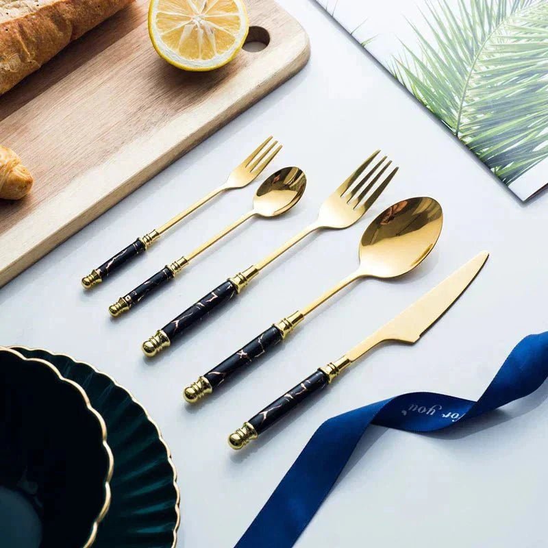 Hom & Ember – Elegant Stainless Steel Cutlery Set for a Refined Dining Experience - Hom & Ember