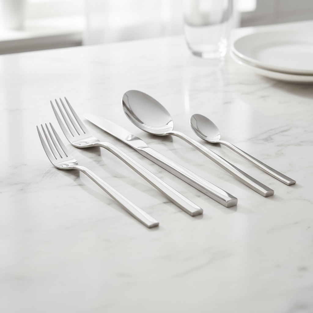 Hom & Ember – Elegant Stainless Steel Cutlery Set for a Sophisticated Dining Experience - Hom & Ember