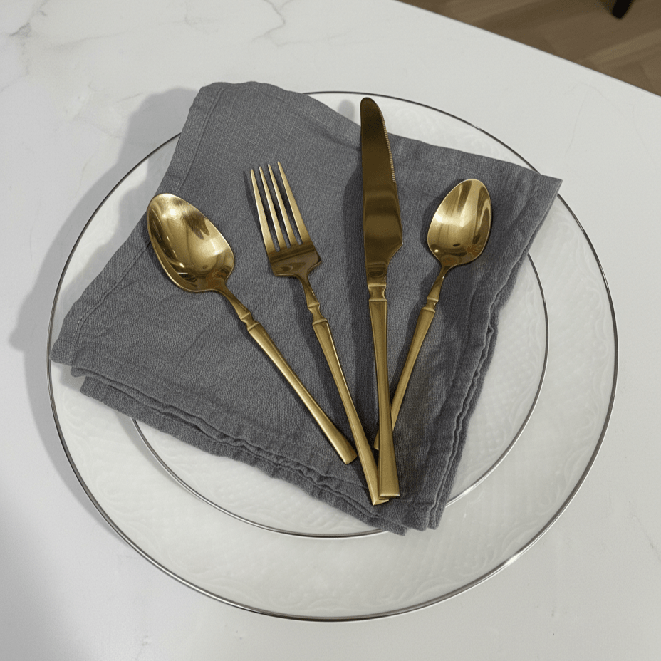 Hom & Ember – Elegant Stainless Steel Cutlery Set for a Touch of Sophistication - Hom & Ember