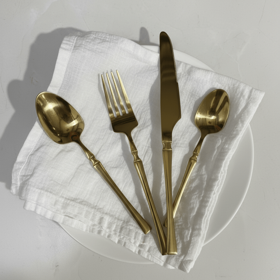 Hom & Ember – Elegant Stainless Steel Cutlery Set for a Touch of Sophistication - Hom & Ember