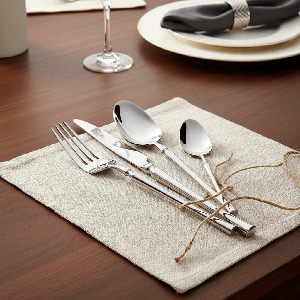 Hom & Ember – Elegant Stainless Steel Cutlery Set for Sophisticated Dining Experiences