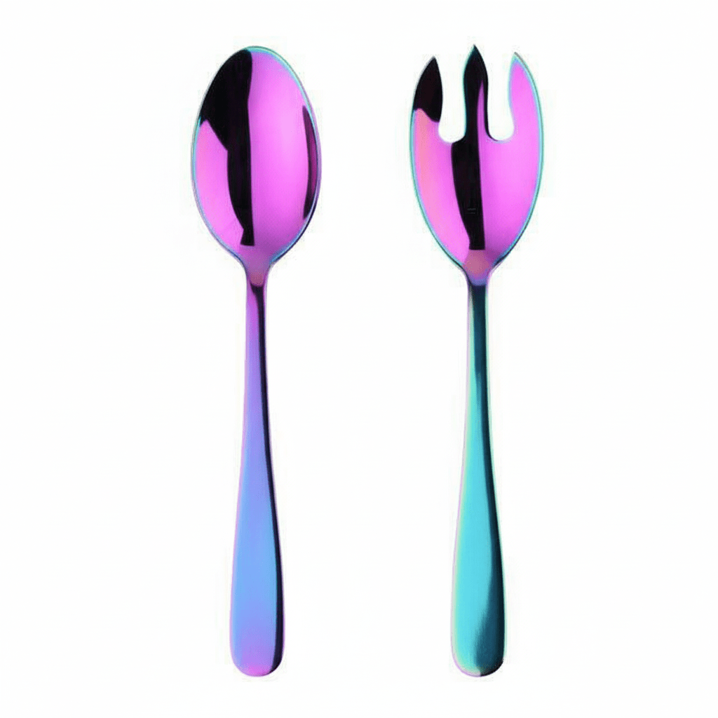 Hom & Ember – Elegant Stainless Steel Serving Spoon and Fork Set for a Sophisticated Dining Experience - Hom & Ember
