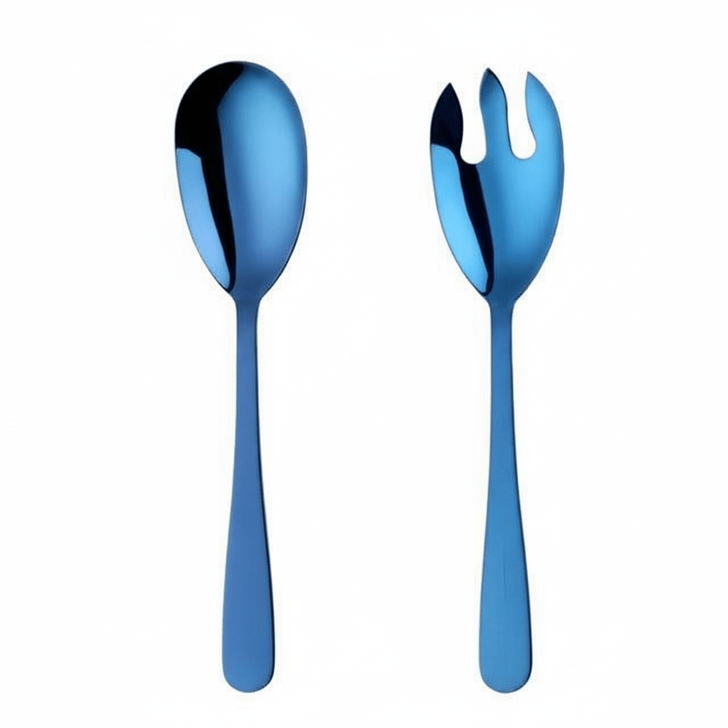 Hom & Ember – Elegant Stainless Steel Serving Spoon and Fork Set for a Sophisticated Dining Experience - Hom & Ember