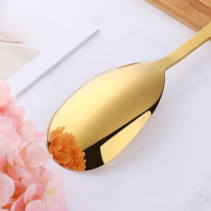 Hom & Ember – Elegant Stainless Steel Serving Spoon and Fork Set for a Sophisticated Dining Experience - Hom & Ember